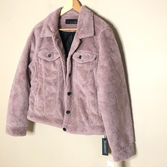 Blank NYC Jackets & Blazers - BLANK NYC Cozy Teddy Faux Shearling Trucker Jacket